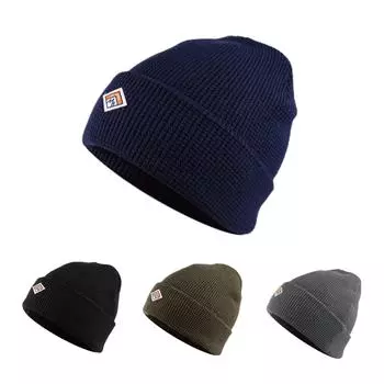 Парная холодная шапка ретро вафельная шерстяная шапка женская модная брендовая теплая повседневная вязаная шапка мужская шапка-пуловер универсальная шапка серый