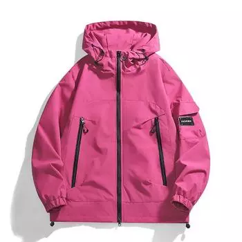 Парная куртка для активного отдыха на весну и осень, ветрозащитная, водонепроницаемая, с капюшоном, для альпинизма и рыбалки XXXL чёрный