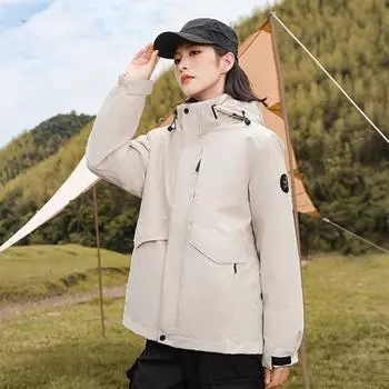 Парная съемная куртка для шляпы, мужская и женская, свободная модная ветрозащитная куртка, весенняя студенческая короткая дорожная куртка M чёрный