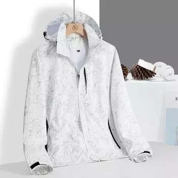 Парная ветрозащитная водонепроницаемая куртка большого размера для одного человека, повседневная спортивная куртка для мужчин и женщин, дышащая мужская камуфляжная куртка L