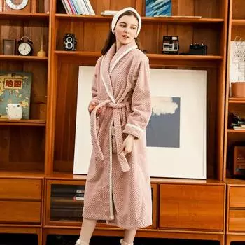 Парная зимняя ночная рубашка из толстой фланели, теплая, регулируемая, со шнуровкой, однотонная M серый