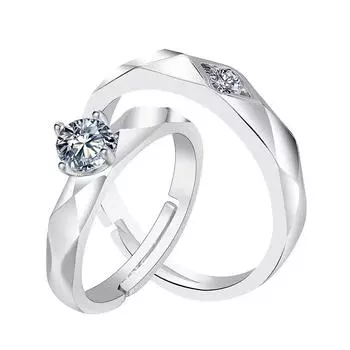 Парное кольцо, модное открытое парное кольцо, парное кольцо Live Wedding, модное платиновое кольцо women