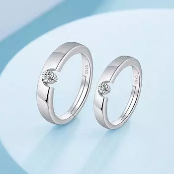 Парное кольцо, японское и корейское, простое классическое, имитация бриллиантового кольца Mosang для подарка на День святого Валентина, открывающееся кольцо