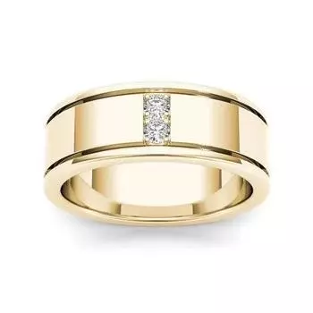 «Парное кольцо с фианитами, позолоченное 14 карат: Простой европейский и американский стиль. Size 7 золотой