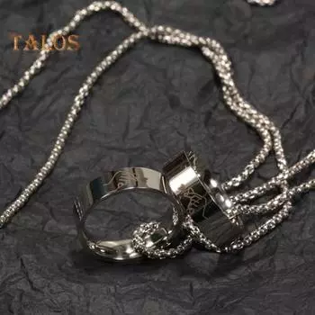 Парное ожерелье для пар Гравированное кольцо Ожерелье с подвеской Романтические украшения Подарки на годовщину свадьбы День святого Валентина Рождество День рождения Left Hand