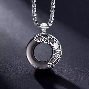 Парное ожерелье «Созвездие» для мужчин и женщин, хип-хоп кулон из обсидиана, цепочка на ключицу, цепочка на шею