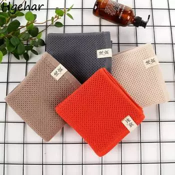 Парное полотенце дышащее быстросохнущее японский стиль преппи иннес ретро простой сплошной дизайн прямоугольник Харадзюку женственный осень ульджан 70x34cm&1pc красный