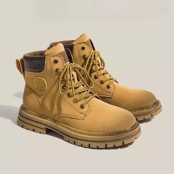 Парные ботинки Martin для мужчин и женщин, не могу надрать ботинок, сапоги из ревеня, осенние дышащие высокие рабочие ботинки, повседневные короткие ботинки 6516-R 38 жёлтый
