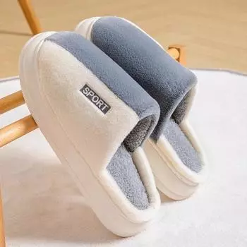 Парные флисовые высокие хлопковые туфли 36-37 серый