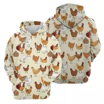 Парные хип-хоп толстовки женские толстовки с принтом курицы 3D толстовка в стиле Харадзюку модный стиль толстовка повседневный пуловер уличная толстовка XXS