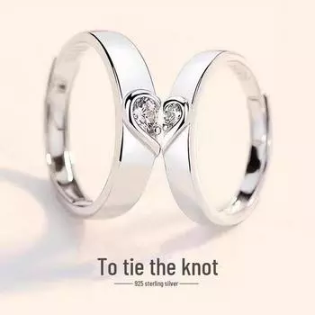 «Парные кольца из стерлингового серебра 925 пробы «Вечная любовь» — идеальный подарок на предложение руки и сердца, свадьбу, день рождения или годовщину» Women s (1.92g)