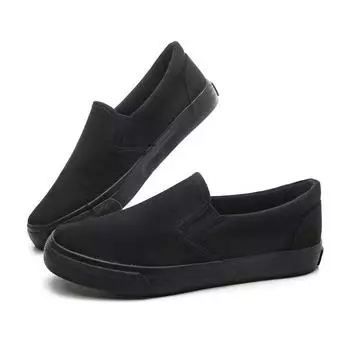 Парные парусиновые туфли женские ленивые комбинезоны одинарные туфли с низким верхом и плоским дном универсальные однопедальные повседневные большие доски 35 белый