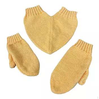 Парные перчатки, вязаные перчатки, эластичные манжеты, уникальные варежки, зимние перчатки для бега на открытом воздухе, жёлтый