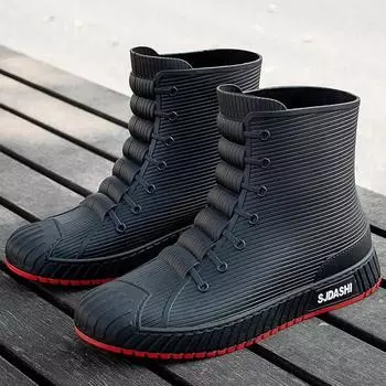 Парные резиновые сапоги, модные резиновые сапоги, нескользящие, для рыбалки, для мужчин, водонепроницаемые, для сада, для женщин, Botas Para Lluvia 36 чёрный