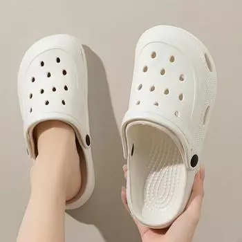 Парные сандалии Hole Женские и мужские тапочки для улицы Летние сандалии и домашняя обувь 36-37 розовый