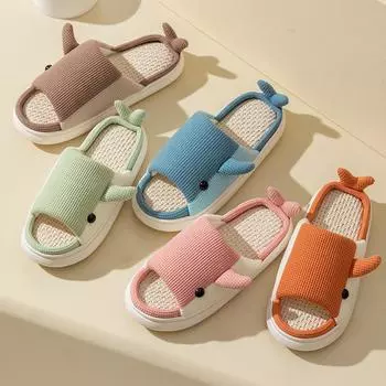 Парные тапочки для мытья полов в помещении, мужские и женские, для родителей и детей, льняная обувь, нескользящие, с мягкой подошвой, хлопковые тапочки 32/33 зелёный