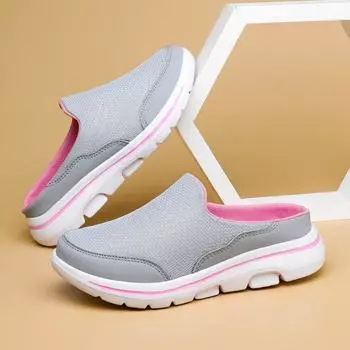 Парные тапочки для улицы, большие повседневные тапочки, женские уличные летние мужские тапочки, дышащие сандалии из сетки на плоской подошве для женщин 35