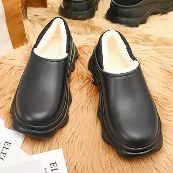 Парные тапочки из хлопка, зимние, теплые, водонепроницаемые, легко чистятся, плюс бархат, нескользящие, мягкие, удобные, мужские тапочки, новый стиль 36-37 песчаный