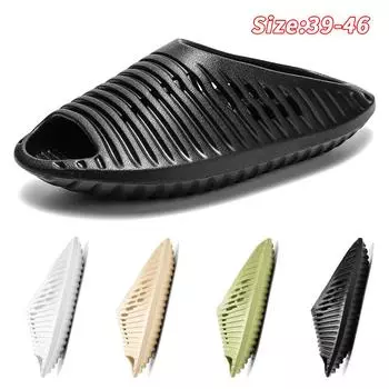 Парные тапочки Ультралегкий материал Ультрамягкие тапочки Материал ЭВА Удобные повседневные тапочки Красивые трендовые тапочки 39-40 чёрный