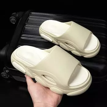 Парные тапочки Ультралегкий материал Ультрамягкие тапочки Материал ЭВА Удобные повседневные тапочки Красивые трендовые тапочки 35-36 чёрный