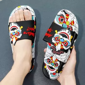 Парные тапочки Ультралегкий материал Ультрамягкие тапочки из ПВХ Удобные повседневные тапочки Красивые модные тапочки 36-37 чёрный