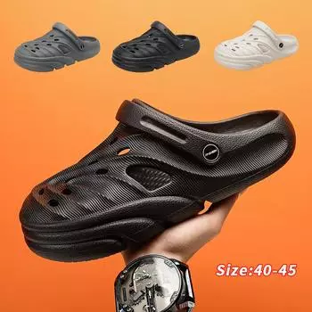 Парные тапочки Ультралегкий материал Ультрамягкие тапочки Материал ЭВА Удобные повседневные тапочки Красивые трендовые тапочки 40-41 чёрный