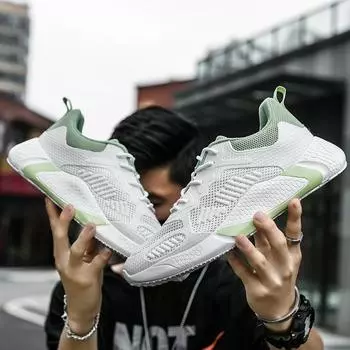 Парные уличные белые туфли для мужчин и женщин, мужская модная повседневная обувь, дышащая сетчатая поверхность, туфли для папы на платформе, модная мужская обувь 35
