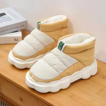 Парные зимние ботинки из мягкого хлопка, теплые зимние ботинки на толстой подошве для мужчин и женщин, нескользящие, удобные, повседневные ботинки с низким верхом 42