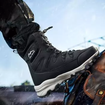 Парные зимние ботинки Водонепроницаемые, нескользящие, теплые и морозостойкие ботинки, бархатные хлопковые ботинки Утолщенные и морозостойкие ботинки 36