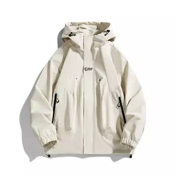 Парный штурмовой костюм, мужская и женская верхняя одежда, повседневная одежда с капюшоном для активного отдыха на природе, альпинизма, ветрозащитная и водонепроницаемая куртка XXXXL чёрный