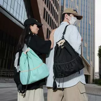 Парный стиль большой емкости универсальный шнур открывающийся сверхлегкий спортивный рюкзак для отдыха на открытом воздухе водонепроницаемая сумка