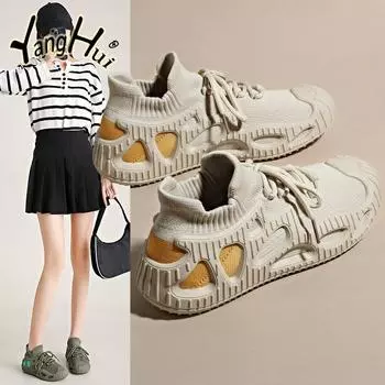 Парный стиль хлопчатобумажная ткань дышащая удобная нескользящая женская обувь 2024 новая мода универсальная готический стиль весна-лето 35 розовый