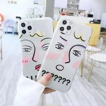 Парочка мультфильм смешной милый задняя крышка для iPhone 12 11 Pro Max iPhone 6 6s 7 8 Plus Apple XR Xs Max чехол для телефона TPU силиконовый мягкий iPhone 12pro max