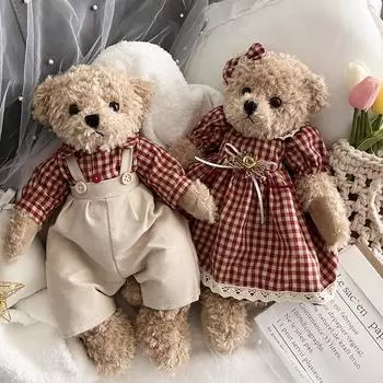 Парочка плюшевых мишек, кукол, игрушки, милая мягкая одежда, мягкие игрушки, куклы для влюбленных девушек, день рождения, свадьба, валентинки, друзья, подарок 40cm