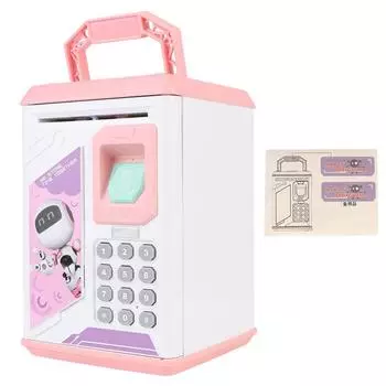 Пароль для банкомата, копилка с отпечатками пальцев, Рождественский подарок для детей, электронные наличные монеты, сберегательный банк розовый