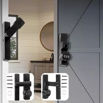 Парольный замок для двери амбара, откидные замки для дверей амбара на 180/90 градусов и защелки для ворот, защелка для раздвижной двери для гаражного шкафа амбара