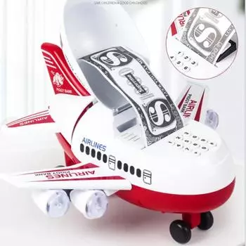 Пароль Отпечаток пальца Электронная Копилка Автоматическая прокрутка Бумага Банкнота Копилки Банкомат Машина Касса Имитация лица Подарок Для красный