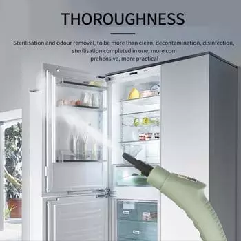 Пароочиститель высокого давления 2500 Вт Пароочиститель Smart Touch Screen Удлиненная насадка 3 US Plug белый