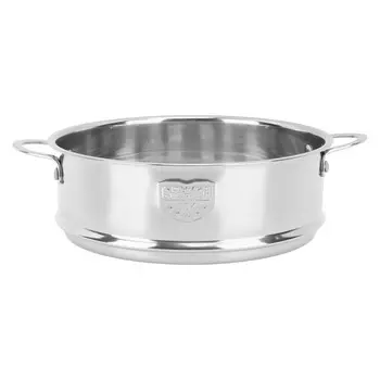 Паровая решетка с двойным ухом из нержавеющей стали 304, конструкция для слива, паровая корзина для булочек и овощей серебряный