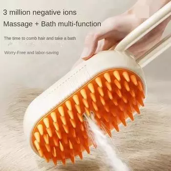 Паровая щетка для домашних животных Уход за собаками Кошки Тройные домашние животные Аксессуары для собак Щенок USB-зарядка Лак для волос Товары для зарядки дома Товары 1PCS зелёный