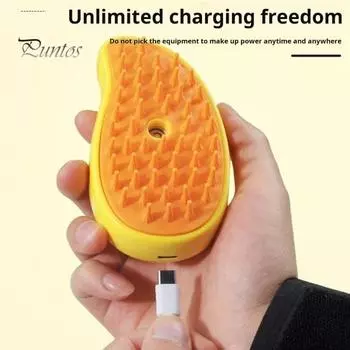 Паровая щетка для кошек 3-в-1, перезаряжаемая щетка для пропаривания домашних животных, средство для ухода за кошками с паровой массажной расческой для удаления шерсти домашних животных зелёный