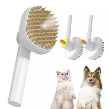 Паровая щетка для кошек 3-в-1, массажная расческа для ухода за шерстью, самоочищающаяся щетка для кошек с водой, удаление выпавшей шерсти у кошек и собак синий