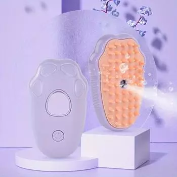 Паровая щетка для кошек и собак Паровая щетка для ухода за домашними животными Электрическая паровая щетка-спрей для домашних животных Щетки для чистки паровой щеткой для собак Расческа для кошек фиолетовый