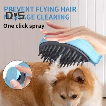 Паровая щетка для кошек, линяющая, дизайн «кит», паровая щетка для кошек, аксессуар для ухода за домашними животными, удаление выпавшей шерсти, массажная расческа для кошек фиолетовый