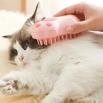 Паровая щетка для кошек Паровая щетка для собак 3 в 1 Электрический спрей Щетки для кошачьей шерсти для котенка для массажа Расческа для ухода за домашними животными Расчески для удаления волос Принадлежности для ухода