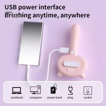 Паровая щетка для кошек Перезаряжаемая самоочищающаяся расческа для кошек для выпадения волос Мультяшный дизайн Спрей-массажная расческа Инструмент для ухода за домашними животными с длинной ручкой розовый