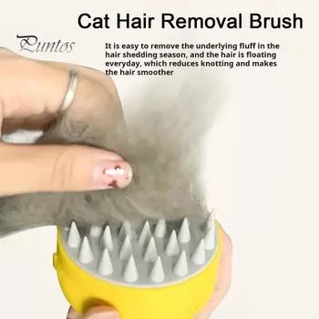 Паровая щетка для кошек, расческа для домашних животных с резервуаром для воды для кошек и собак, паровая щетка для кошек, спрей-расческа, инструмент для ухода за короткими и длинными волосами зелёный