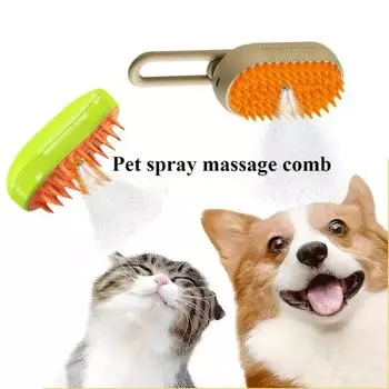 Паровая щетка для собак, электрическая щетка для расчесывания кошачьей шерсти, 3 в 1, паровая щетка для массажа, ухода за домашними животными, удаления спутанных и свободных волос
