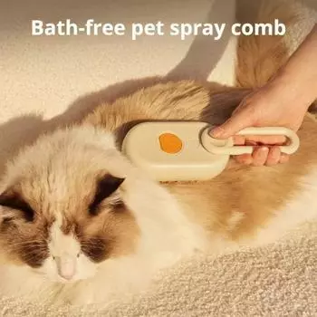 Паровая щетка Yousheng Pet Steam Brush, самоочищающаяся щетка для линьки с вращающейся на 360 градусов ручкой, силиконовая щетина, инструмент для ухода за домашними животными для собак и кошек A