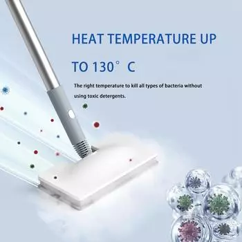 Паровая швабра для чистки дома, высокотемпературный паровой очиститель для чистки кондиционеров, кухонных принадлежностей, паровая швабра для всех видов полов 220V белый